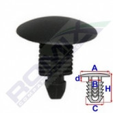 Затискач A 21,2 B 5,3 C 10,2 D 2,6 H 22,7, D= 10 data-src-small
