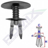 Затискач A 16 B 8X7,2 C 22,8 D 1,5 H 14,7 data-src-small