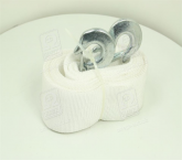 Трос буксирувальний 8т. стрічка 75мм. 5м. З гак, білий data-src-small