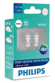 Лампа розжарювання W5W, T10, 12V, w2.1x9.5d, 6000 К, LED (2шт) (габарит) data-src-small