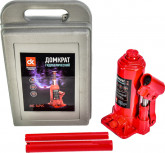 Домкрат пляшковий, 4т пластик, червоний H=185/350 data-src-small