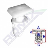 Затискач A 15,2X12,1 B 8,2 C 10 D 4,1 H 21,3, D= 8 data-src-small
