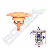 Затискач A 14,7X4,7 B 3,6 C 6,3 D 1,5 H 11,2 data-src-small
