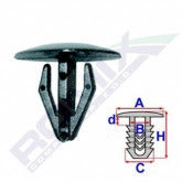 Затискач A 17,8 B 6,6 C 9,6 D 1,5 H 17,6, D= 7 data-src-small