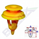 Затискач A 12,8 B 8 C 18 D 3 H 23,6, D= 8,5 data-src-small