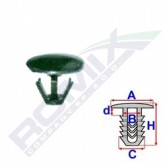 Затискач A 10,8 B 3,81 C 7 D 3 H 9,7, D= 5 data-src-small