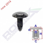 Затискач A 15,7 B 5,6 C 5,6 D 0,6 H 19,2 D= 5,5 data-src-small