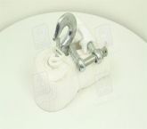 Трос буксирувальний 8т. стрічка 75мм. 5м. С+U гачок, білий data-src-small