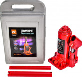 Домкрат пляшковий, 3т пластик, червоний H=180/340 data-src-small