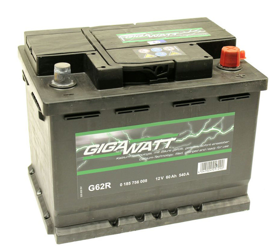 Аккумулятор GIGAWATT ПРАВ [+] 12V 60AH 540A 242*175*190