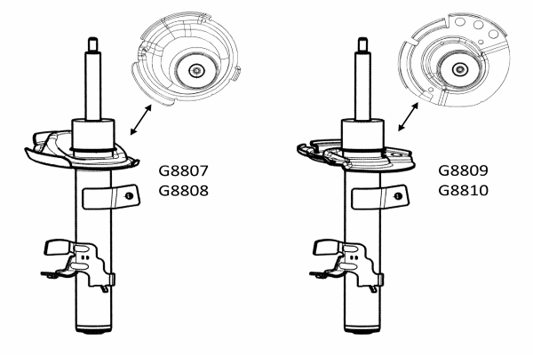 Амортизатор газомасляний передній правий з 12/02/2013 (потрібна перевірка за VIN)