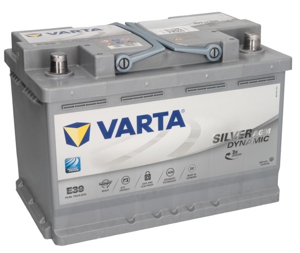 Акумулятор 70Ah-12v VARTA Start-Stop Plus AGM (278x175x190), R, EN 760