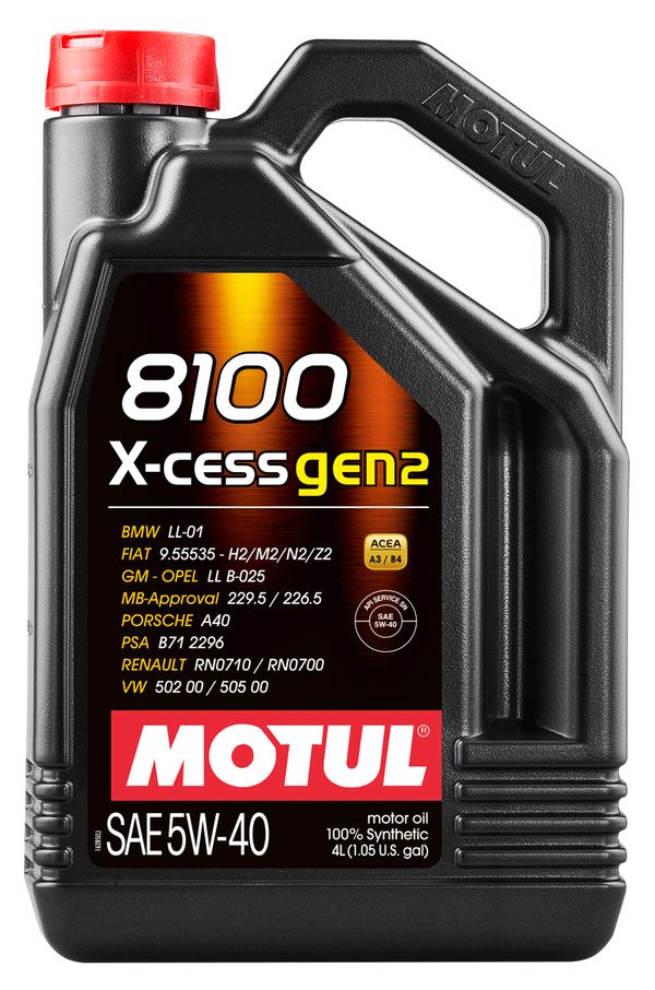 MOTUL 8100 X-cess GEN2 SAE 5W-40 4л