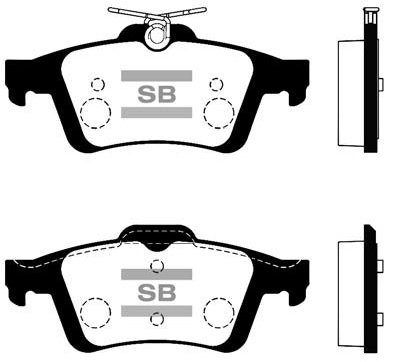 Колодки гальмові дискові задні